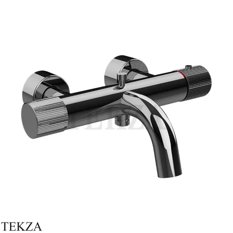 Gessi Habito RIGATO Термостатический смеситель для ванны с изливом 70513-706, Black Metal PVD