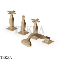 Zucchetti Bellagio Смеситель для ванны с гарнитуром ZB1481.P31, brushed british gold PVD