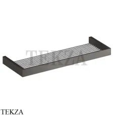 Gessi Rettangolo Решетка-полка для полотенец широкая 60 см 20950-707, Black Metal Brushed PVD