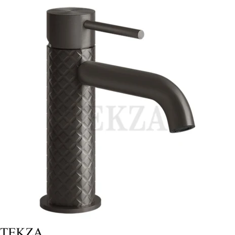 Gessi 316 INTRECCIO Смеситель для раковины, без сливного гарнитура 54102-707, Black Metal Brushed PVD