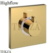 Hansgrohe ShowerSelect Highfow Термостат для душа, внешняя часть, квадрат 15760990, золото глянец