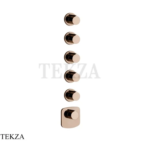 Gessi Ingranaggio-Anello Термостат для душа, 5 потоков, внешняя часть 43240-030, Copper PVD