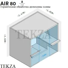 Effegibi AIR 80 Сауна домашняя финская или BIO, осина термообработанная SA90800002