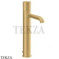 Gessi Habito TRAME Смеситель для раковины высокий, с донным клапаном 70303-727, Brushed Brass