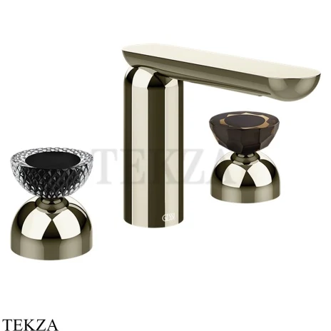 Gessi Perle Смеситель для раковины на 3 отв., без гарнитура 74786-720, никель глянец