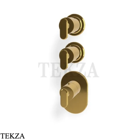 FIMA Carlo Frattini Park Line Термостат для ванны и душа, 2 потока, внешняя часть F1353X2OR, gold