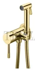 Boheme Uno Гигиенический душ в комплекте со смесителем, Uno 467-G Gold Золото глянец