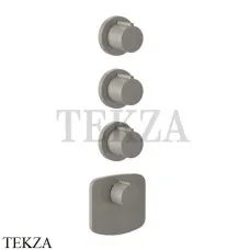 Gessi Ingranaggio-Anello Термостат для душа, 3 потока, внешняя часть 43236-149, Finox Brushed Nickel