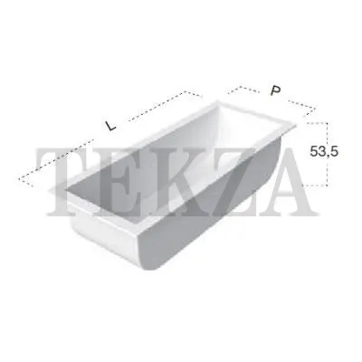 Antonio Lupi Biblio Ванна прямоугольная встраиваемая Biblio11 из материала Corian