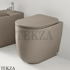 Kerasan Nolita Унитаз безободковый пристенный, с крышкой микролифт 531881, Nocciola