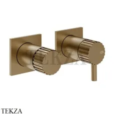 Gessi Incastri Смеситель для душа 2 потока, внешняя часть 75038-791, Deep Bronze Brushed PVD