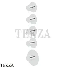 Newform XT Термостат для душа на 4 потока, внешняя часть, 67601E.01.014, белый матовый