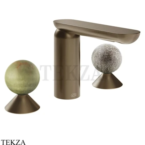 Gessi Perle Смеситель для раковины на 3 отв., без гарнитура 74565-761, бронза Coffee