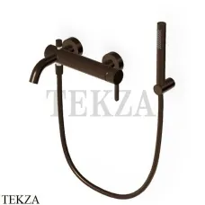 Zucchetti Isy22 Смеситель для ванны с душевым гарнитуром ZIS139.P21, brushed chocolate PVD