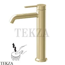 FIMA Carlo Frattini SNAP Смеситель для раковины, с донным клапаном F3111LHS, Brushed Champagne