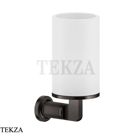 Gessi INCISO accessories Стакан настенный для зубных щеток, белый 58507-707, Black Metal Brushed
