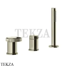 Gessi ANELLO Смеситель на борт ванны без излива, с гарнитуром 63347-720, Nickel PVD