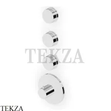 Zucchetti Savoir Термостат для душа, 3 потока, внешняя часть ZSV661.CC, хром глянец