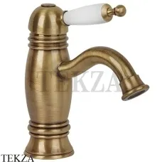 Migliore Oxford Смеситель для раковины низкий, с донным клапаном 19095, бронза classic