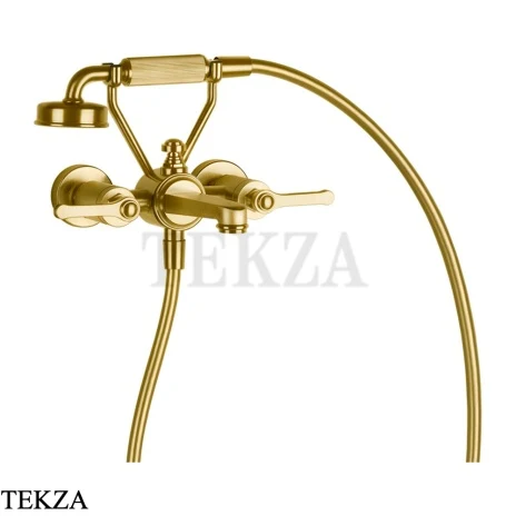 Gessi VENTI20 Смеситель ванна-душ с гарнитуром 65113-716, Gold Br. PVD