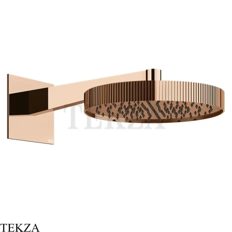 Gessi Incastri Верхняя лейка D30 с кронштейном из стены 75168-030, медь глянец