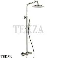 FIMA Carlo Frattini Душевая колонна с термостатом, верхний душ 250 F4285/R256SN, Brushed nickel