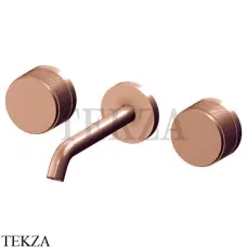 Gattoni MD Смеситель для раковины на 3 отверстия, San Giulio, комплект MD160/23VC, Old Copper