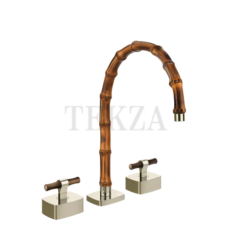 Gessi Jacqueline Смеситель для раковины на 3 отв., без донного клапана 77217-720, никель глянец