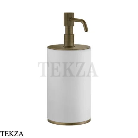 Gessi VENTI20 Дозатор для жидкого мыла настольный белый 65437-713, Antique Brass