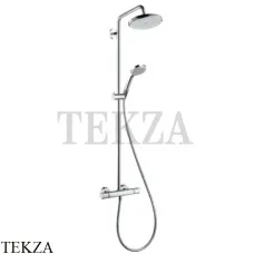 Hansgrohe Croma 220 Showerpipe Душевая колонна с термостатом 27185000, хром глянец Hansgrohe Croma 220 Showerpipe Душевая колонна с термостатом 27185000, хром глянец