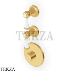 Zucchetti Agora Classic Термостат для душа, 2 выхода, внешняя часть ZAM660.C41, brushed gold