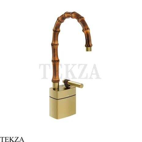 Gessi Jacqueline Смеситель для раковины низкий, без донного клапана 77027-727, шампань Brushed