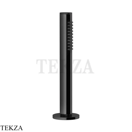 Gessi Душевой комплект на борт ванны, шланг, держатель 63327-706, black хром глянец