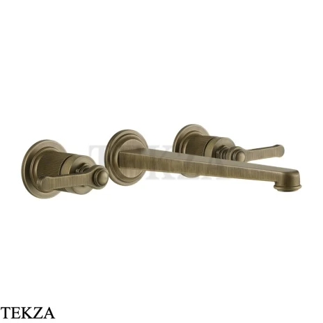 Gessi VENTI20 Смеситель для раковины на 3 отв. длинный, внешняя часть 65090-713, Antique Brass