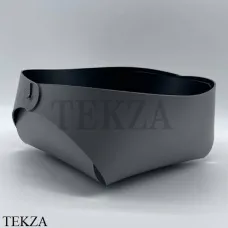 ADJ Корзина-ёмкость для хлеба 15x15 см 0039.03/01, серый/черный