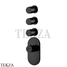 FIMA Carlo Frattini Spillo UP Термостат для душа 3 потока, внешняя часть F3253X3NS, черный матовый