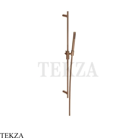 Gessi Incastri Штанга в комплекте с душевой лейкой и шлангом 75042-708, медь Brushed