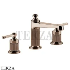 Gessi VENTI20 Смеситель для раковины на 3 отверстия средний, с донным клапаном 65012-030, Copper