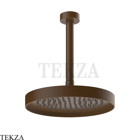 Gessi Incastri Верхняя лейка D25 с потолочным кронштейном 63050-845, бронза Dark Brush
