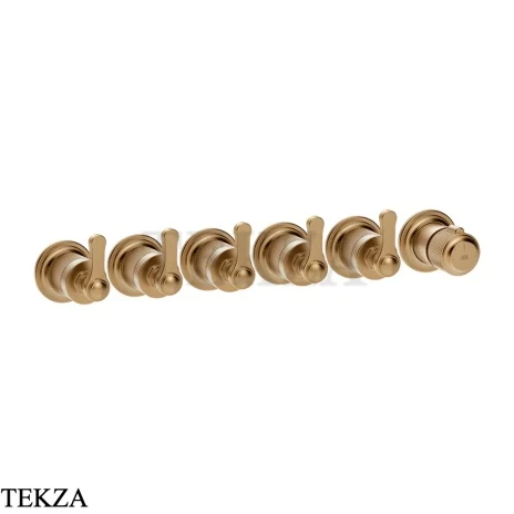 Gessi VENTI20 Термостат для душа, 5 потоков, внешняя часть 65340-726, Warm Steel Br. PVD