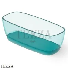 Dea Design Soul Ванна отдельностоящая скругленная 170x72 Glasstech DD8632 1700 R8, Lake Water Blue R8