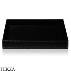 Decor Walther BROWNIE TAB R Бокс для ванных принадлежностей 0932560, черный матовый, эко-кожа