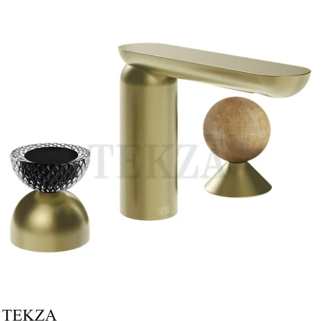 Gessi Perle Смеситель для раковины на 3 отв., без гарнитура 74738-727, шампань Brushed