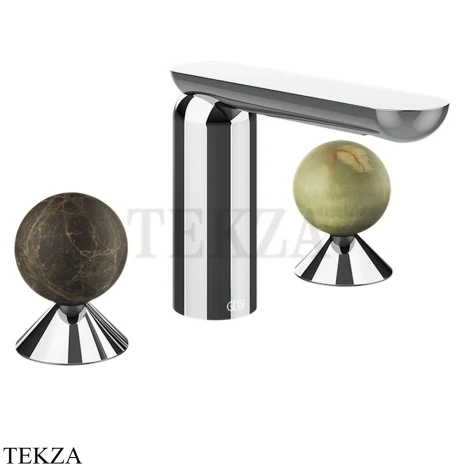 Gessi Perle Смеситель для раковины на 3 отв., без гарнитура 74155-031, хром глянец