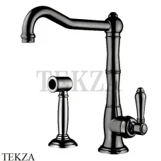 Nicolazzi Cucina Смеситель для кухни с изогнутым изливом и отдельным душем 3450WSFV75C, Old iron matt