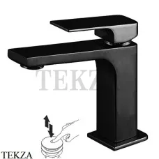 FIMA Carlo Frattini FIT Смеситель для раковины, с донным клапаном, F3381NS черный матовый