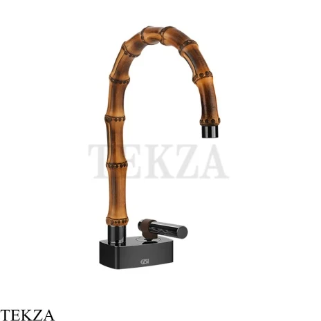 Gessi Jacqueline Смеситель для раковины, без донного клапана 77001-706, black хром глянец