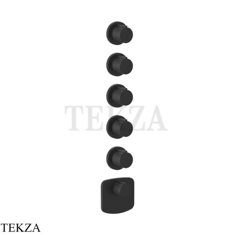 Gessi Ingranaggio-Anello Термостат для душа, 5 потоков, внешняя часть 43240-299, Black XL