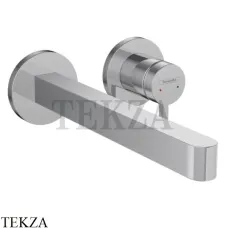 Hansgrohe FINORIS Смеситель для раковины, внешняя часть, с донным клапаном 76050000, хром глянец