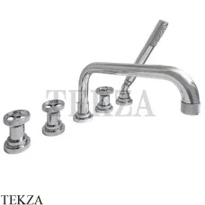 Nicolazzi ARENA Смеситель на борт ванны с гарнитуром 3324CR44, хром глянец